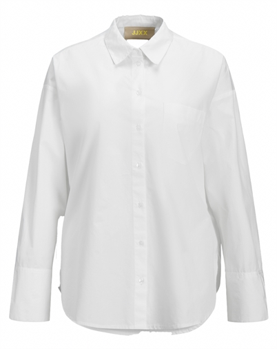 JJXX - JXHenna Poplin Patch Skjorte - Blanc de blanc